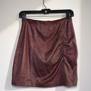 Free People Burgundy Mini Skirt